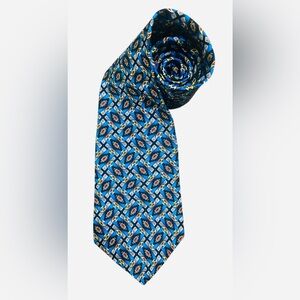 Elegant Blue Patterned Men's Tie